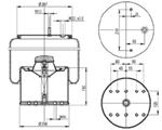 TORPRESS CELLA MEMBRANA MOLLA PNEUMATICA C292 BPW 36 COMPLETA 10 FORI