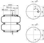 271.2.253 TORPRESS CELLA MEMBRANA MOLLA PNEUMATICA T271/2C AUSTERAS 99381035 