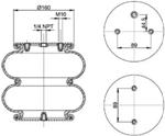 TORPRESS CELLA MEMBRANA MOLLA PNEUMATICA ART. T291/2 SAF-TRASCAR