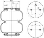 291.2.260 TORPRESS CELLA MEMBRANA MOLLA PNEUMATICA ART.T291/2B MERITOR ALTA 21221356 