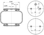 291.1.170 TORPRESS CELLA MEMBRANA MOLLA PNEUMATICA T291/B MERITOR TORPRESS 1 BALZA 21225628 