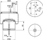 276.1.264 TORPRESS CELLA MEMBRANA MOLLA PNEUMATICA D276/DR TRASCAR 5101102 