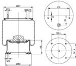 277.4.423 TORPRESS CELLA MEMBRANA MOLLA PNEUMATICA D277/B SAF COMPLETA 3229002700