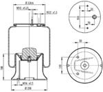 TORPRESS CELLA MEMBRANA MOLLA PNEUMATICA D278/H CARDI ZORZI ROLFO PISTONE IN METALLO