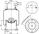 TORPRESS CELLA MEMBRANA MOLLA PNEUMATICA D278/H MERITOR-ROR FILETTATURA METRICA