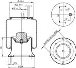 278.4.512 TORPRESS CELLA MEMBRANA MOLLA PNEUMATICA D278/H BPW ITAL BATTAGLINO 128147109
