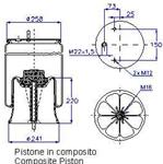 278.1.452 TORPRESS CELLA MEMBRANA MOLLA PNEUMATICA D278/S SAF 3229003900