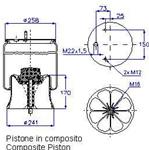 278.1.453 TORPRESS CELLA MEMBRANA MOLLA PNEUMATICA D278/S SAF 3229003800 