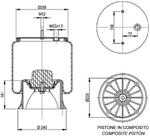 278.4.452 TORPRESS CELLA MEMBRANA MOLLA PNEUMATICA SAF D278/S PISTONE COMPOSITO 4284300301 