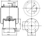 TORPRESS CELLA MEMBRANA MOLLA PNEUMATICA D277 DAF CARRO SB3000 RVI