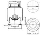 278.4.421/1 TORPRESS CELLA MEMBRANA MOLLA PNEUMATICA D278/G ROR - MERITOR 21226046