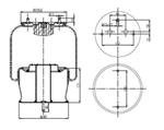 278.2.500 TORPRESS CELLA MEMBRANA MOLLA PNEUMATICA D278/N SCANIA 4 ANTERIORE NORM. 1370744 