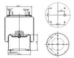 287.4.510/1 TORPRESS CELLA MEMBRANA MOLLA PNEUMATICA D287/A ROR 21215633 