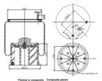 287.4.512 TORPRESS CELLA MEMBRANA MOLLA PNEUMATICA D287/A LECITRAILER COMPLETA SN21502 