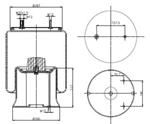 287.4.581 TORPRESS CELLA MEMBRANA MOLLA PNEUMATICA D287/B ACERBI FILETTATURA METRICA M001464 