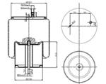 287.1.603 TORPRESS CELLA MEMBRANA MOLLA PNEUMATICA D287/C RVI MAGNUM PREMIUM VOLVO 5010557355 