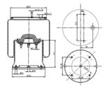 287.1.604 TORPRESS CELLA MEMBRANA MOLLA PNEUMATICA D287/C SAF 3228103000 