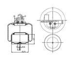 290.1.395 TORPRESS CELLA MEMBRANA MOLLA PNEUMATICA D290/B IVECO EUROTECH EUROSTAR 41026257 