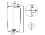 TORPRESS CELLA MOLLA PNEUMATICA MEMBRANA C292+PIATTO BPW 36-1 SEMICOMPLETA 05.429.40.44.0 