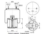 TORPRESS CELLA MEMBRANA MOLLA C293 BPW 30 COMPLETA PISTONE COMPOSITO