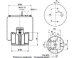 TORPRESS CELLA MOLLA PNEUMATICA MEMBRANA BPW 30K COMPLETA PISTONE COMPOSITO