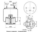 TORPRESS CELLA MOLLA PNEUMATICA MEMBRANA BPW 30K COMPLETA PISTONE COMPOSITO