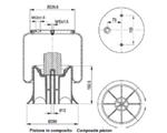 294.1.451 TORPRESS CELLA MEMBRANA MOLLA PNEUMATICA C294 WEWELER SCHMITZ TRAILER 751065 