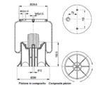 TORPRESS CELLA MEMBRANA MOLLA PNEUMATICA C294 WEWELER SCHMITZ TRAILER