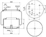 TORPRESS CELLA MOLLA PNEUMATICA MEMBRANA C302 DAF POSTERIORE 2 FORI COMPLETA
