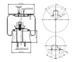 286.2.420 TORPRESS CELLA MEMBRANA MOLLA PNEUMATICA DIAPRESS COMPLETA SX IVECO 491 ANTERIORE 500330231 