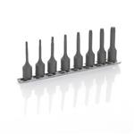SET 8 INSERTI A BUSSOLA TORX 1/4'' SU SUPPORTO IN ACCIAO