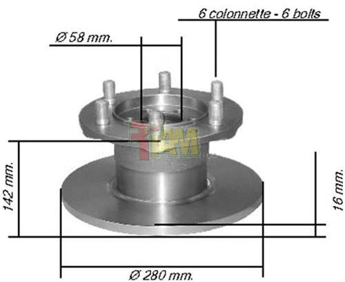 SERIE DISCHI FRENO ANTERIORE PER IVECO DAILY 35.10 / 45.10 / 49.10