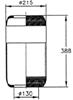 SOFFIETTO ARIA TORPRESS CELLA MOLLA PNEUMATICA MEMBRANA D290/B PER  IVECO EUROTECH COD 8188526