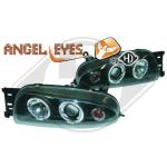 Kit faro principale PER Mazda 121 96-99DAL 95-99     VETRO TRASPARENTE / NERO