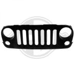 Griglia radiatore PER Jeep Wrangler III 07->>DAL 07-17     SCHWARZ/GLÄNZEND