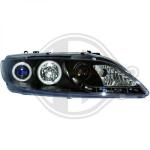 Kit faro principale PER Mazda 6 02-07DAL 02-08     VETRO TRASPARENTE / NERO