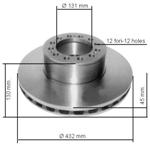 BRAKE DISC MAN F2000 - M2000 - TGA - TGS - LION'S CITY CODE 81508030040
