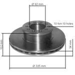 DISCO FRENO MERCEDES ATEGO I - II BEULAS STELAR SITCAR MARLIN COD 9704210012