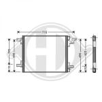 Condensatore, Climatizzatore PER Mercedes M-Kl. W163 98-01DAL 98-05              510x535