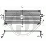 Condensatore, Climatizzatore PER Nissan Almera N15 95-99DAL 95-96            645x270mm