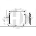 Condensatore, Climatizzatore PER Nissan Micra K11 92-98DAL 93-97            650x280mm