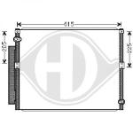 Condensatore, Climatizzatore PER Toyota Landcruiser Prado 02-07DAL 02-07              590x500