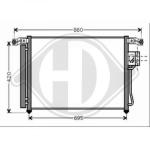 Condensatore, Climatizzatore PER Hyundai Santa Fe 06-09DAL 06->>              675x425