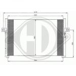 Condensatore, Climatizzatore PER Hyundai H 100/150 96->>DAL 97-02              588x394