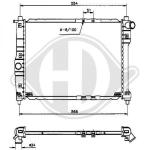Radiatore, Raffreddamento motore PER Chevrolet/Daewoo Nubira 97-99DAL 97-7/99         500x381x16