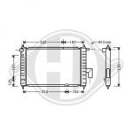 Radiatore, Raffreddamento motore PER Chevrolet/Daewoo Matiz 01-05DAL 01-05           458x295mm;