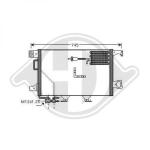 Condensatore, Climatizzatore PER Mercedes C-Kl. (C180-320)W203 04-07DAL M B W 203 2004