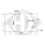 Condensatore, Climatizzatore PER Peugeot Expert 07->>DAL CITR C5 III 07/10->>