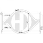 Condensatore, Climatizzatore PER Klimaprodukte KondensatorenDAL HONDA CIVIC VIII 01/2012