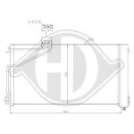 Condensatore, Climatizzatore PER Mercedes C-Kl. (C203)Sportcoupe 01-04DAL MERCEDES C-Klasse W203